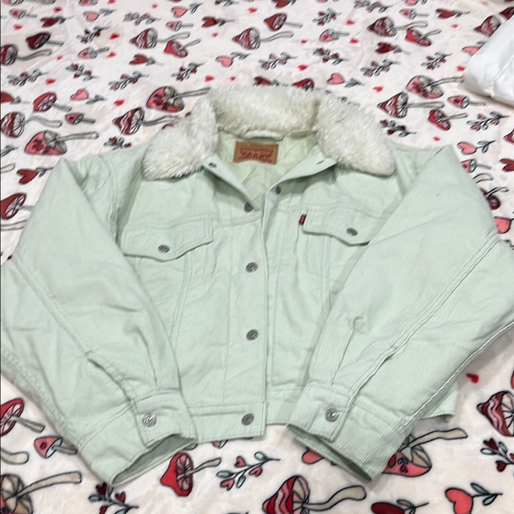 Levi's Mint Green Sherpa Jacket